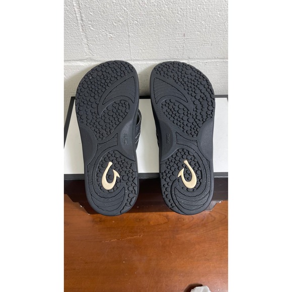 Olukai Ohana Black Flip Flop Thong Sandals Comfort Slip On Men\'s Size 10 US main image 6